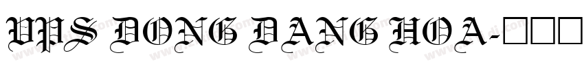VPS Dong Dang Hoa字体转换